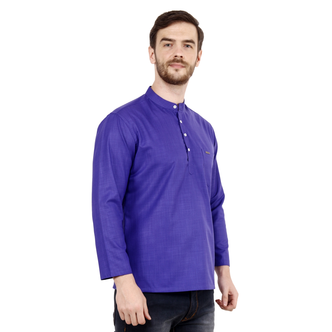 Mens M. Violet Short Kurta